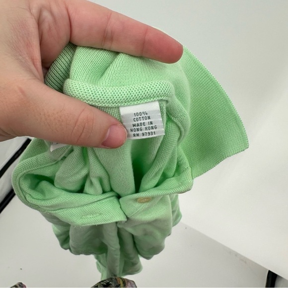 VINTAGE Masters Collection Spring Green Womens Polo Size Small Made in Hong Kong - Picture 6 of 6